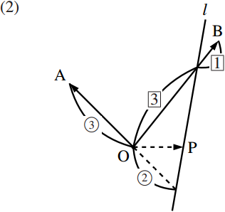 直線のベクトル方程式～その２～の図その２