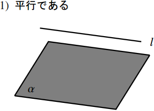 直線と平面の位置関係の図その１