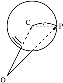 中心と半径が与えられたときの図